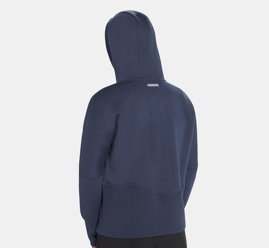 Hoka One One Hoodie Womens Navy - Performance - 35106HFMK